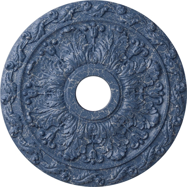 Ekena Millwork Spring Leaf Medallion (Canopies up to 5 5/8"), 19 7/8"OD x 3 5/8"ID x 1 1/4"P, Americana Crackle CM19SPAMC - main